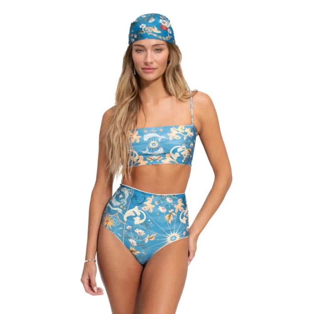 Agua Bendita Reversible Bikini Georgina Solstice Top & Juls Bott Size M NWT